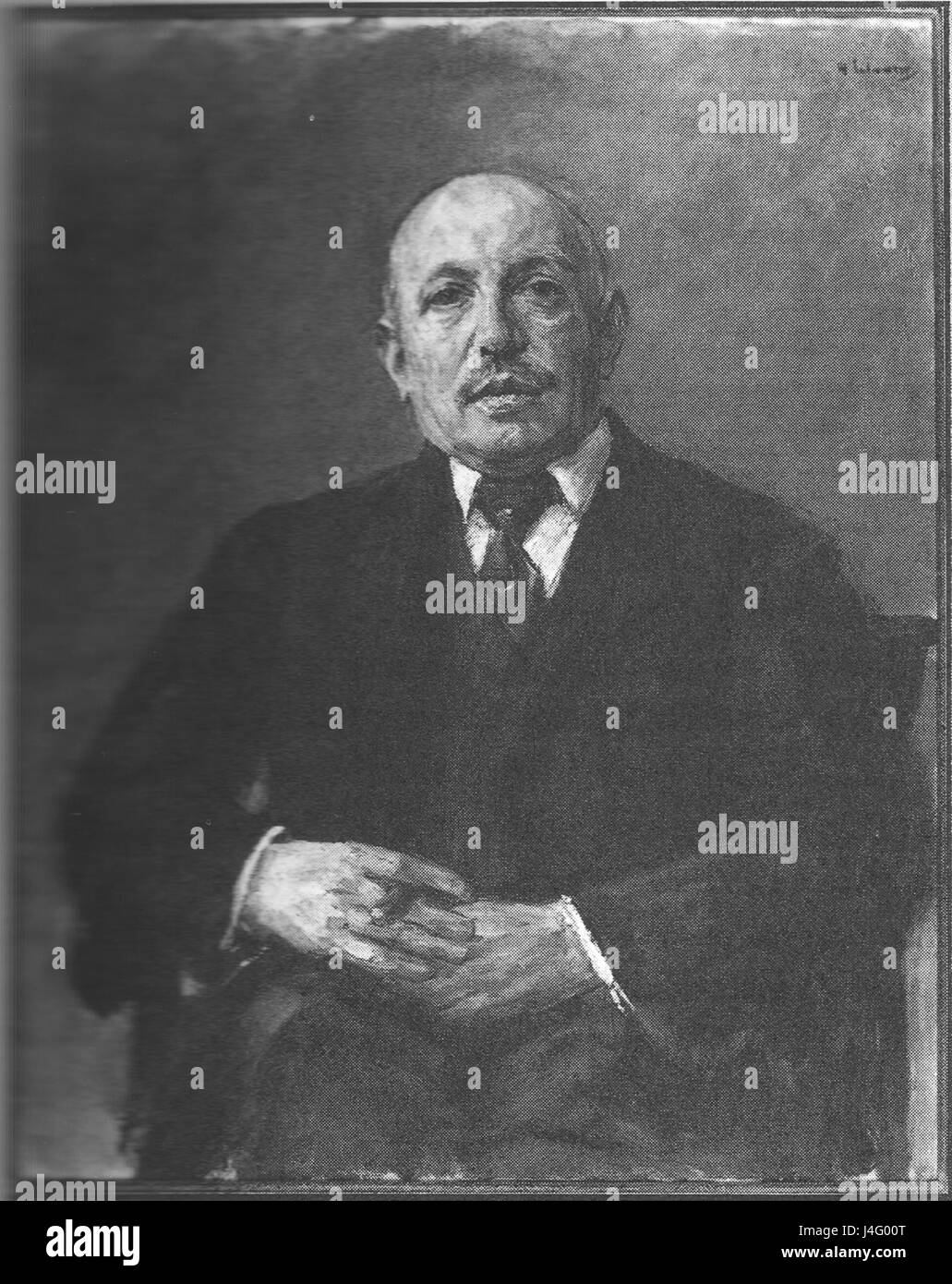 Samuel Fischer 1915 Oelgemaelde von Max Liebermann Stockfoto
