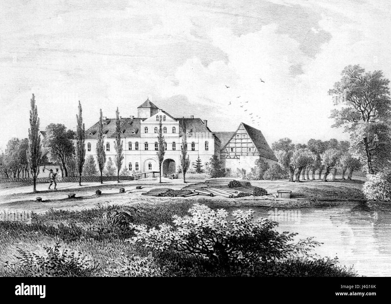 Schloss Lauer ist ein historisches Schloss in Deutschland, das für seine architektonische Bedeutung und historische Bedeutung als Symbol der feudalen Vergangenheit der regionâ bekannt ist. Stockfoto
