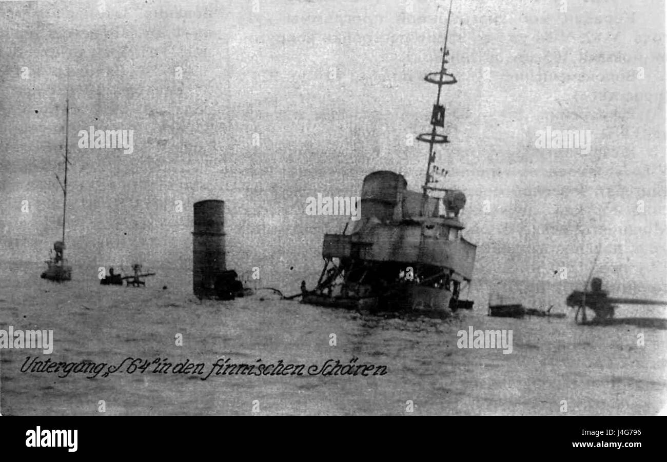 Die SMS S 64 war ein deutsches Kriegsschiff, das Anfang des 20. Jahrhunderts in Dienst gestellt wurde und Teil der Kaiserlichen Marine war und die Geschichte der Marine und der Militärtechnik beleuchtet. Stockfoto