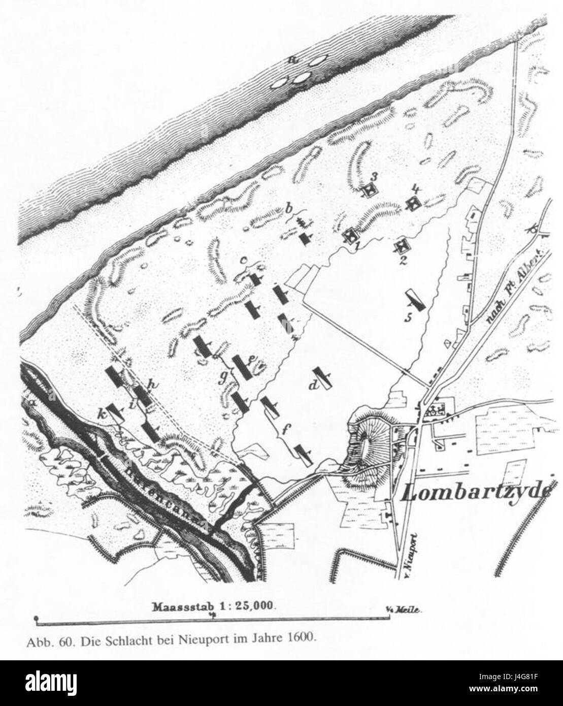 Schlacht Bei Nieuport 1600 Stockfoto