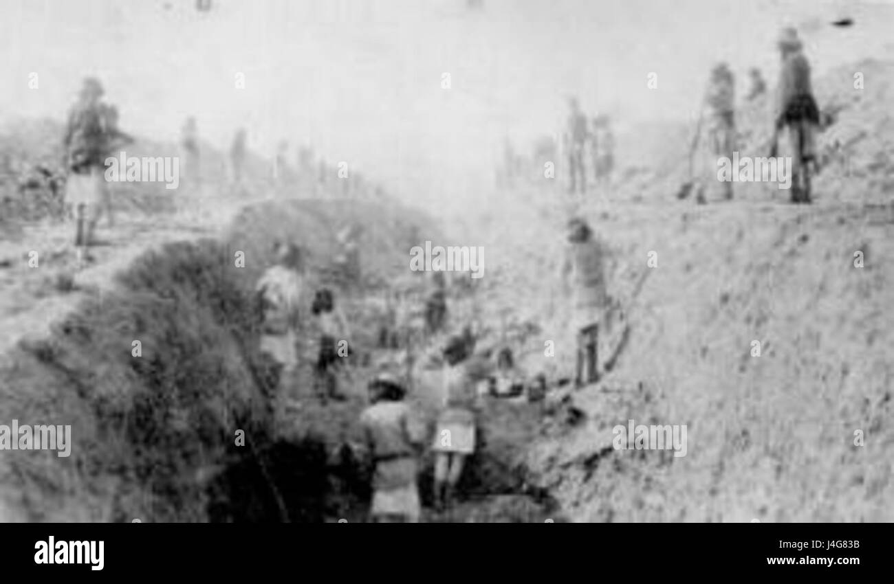 San Carlos Indianer auf Arbeit Jahr 1886 Stockfoto