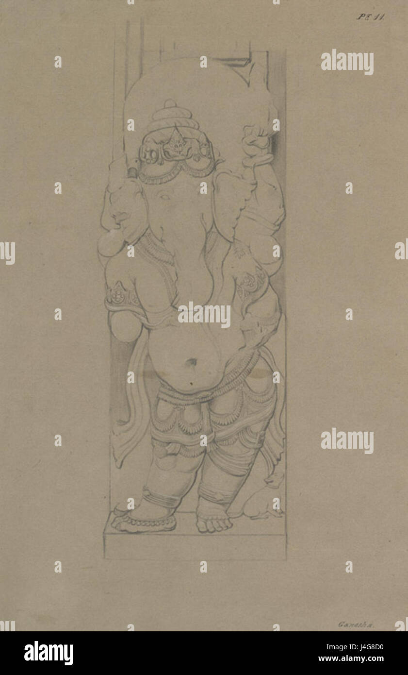 Die Skulptur von Lord Ganesh aus dem Nilkanth-Tempel ist eine komplizierte Darstellung des hinduistischen Gottes Ganesh. Bekannt für seinen Elefantenkopf und seine symbolische Bedeutung, spiegelt diese Statue die religiöse Kunstfertigkeit wider, die in Hindutempeln zu finden ist. Stockfoto