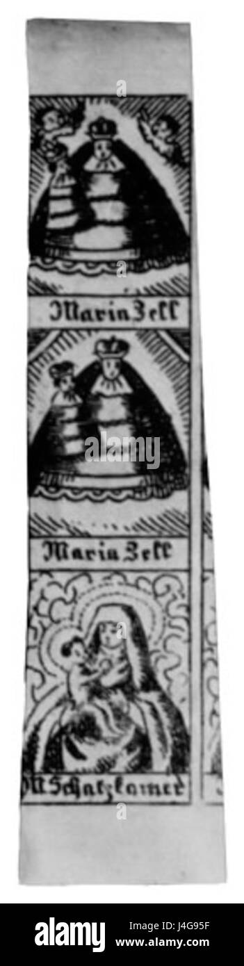 Schluckbildchen Mariazell Stockfoto