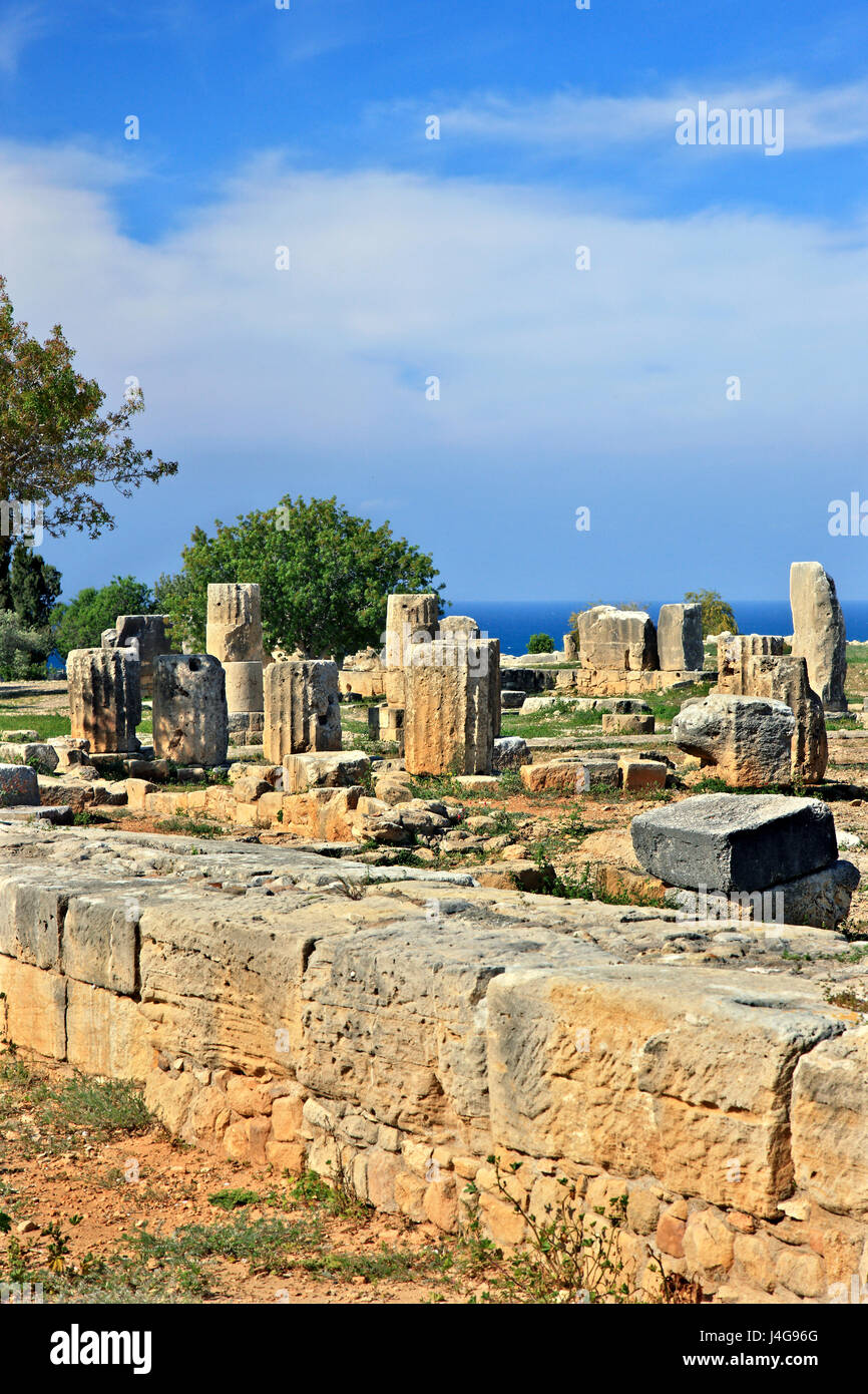 In der archäologischen Stätte von Palaipaphos (oder "Palaipafos" - Heiligtum der Aphrodite), im Dorf Kouklia, Bezirk Paphos, Zypern. Stockfoto
