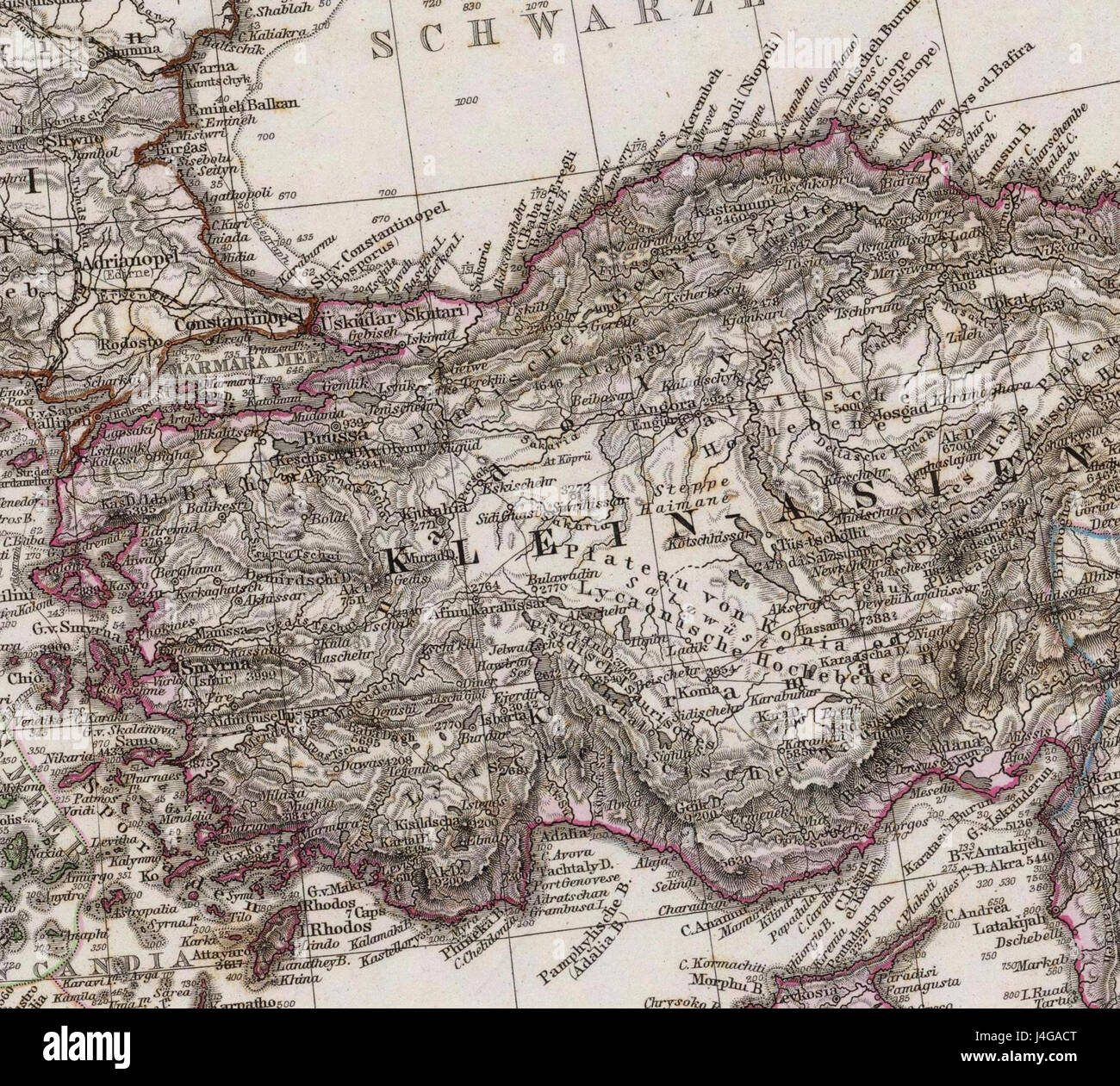 Stieler, Adolf. Das Mittellandische Meer Und Nord Afrika. 1875-FA Stockfoto