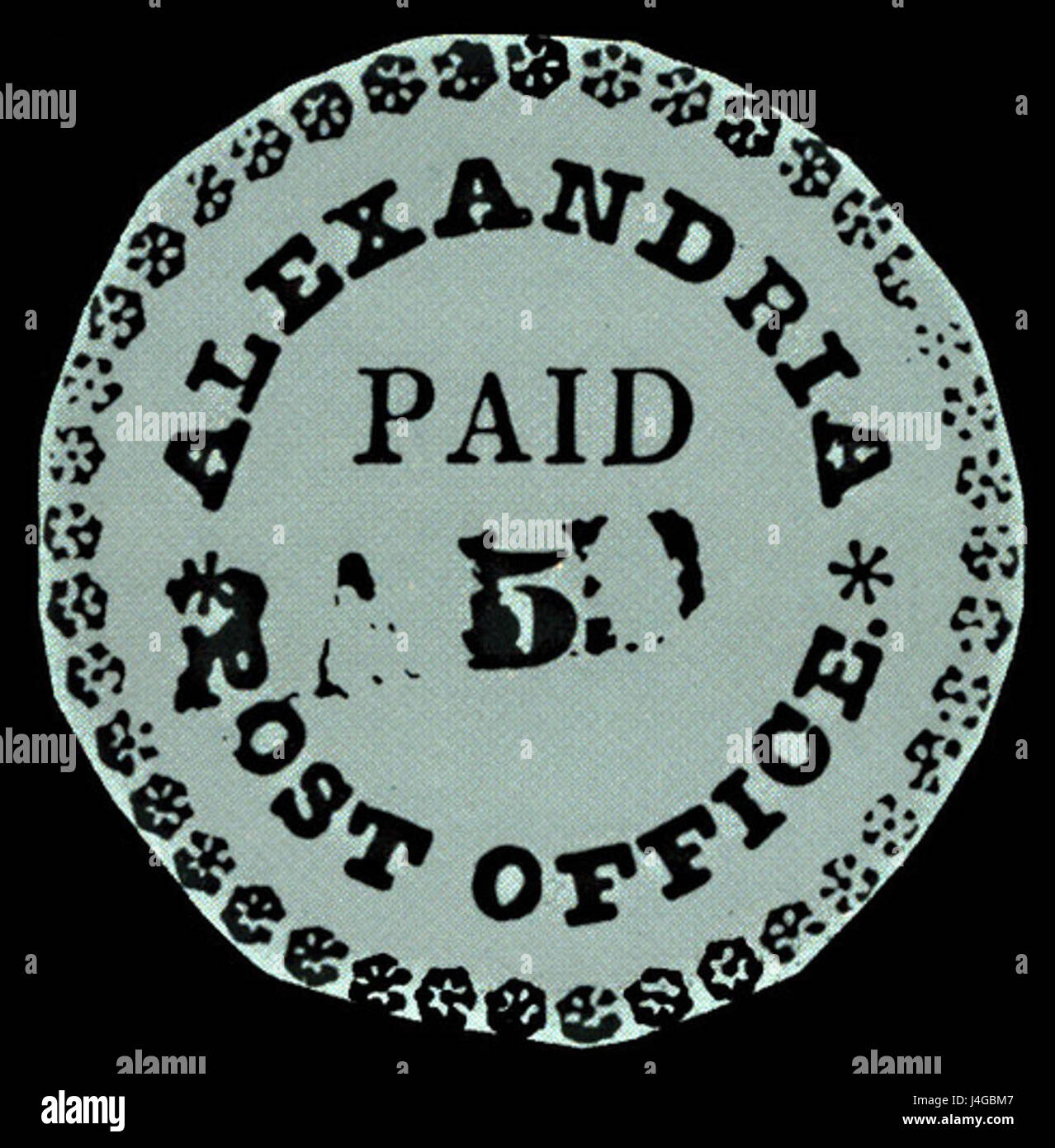 Stempel blau Alexandria Stockfoto