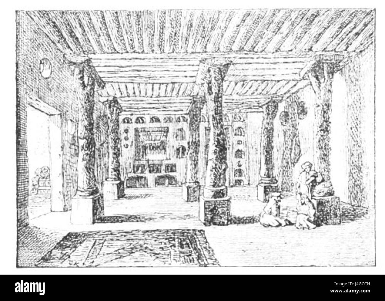 Skizze von Layard Haus der Jesiden Stockfoto