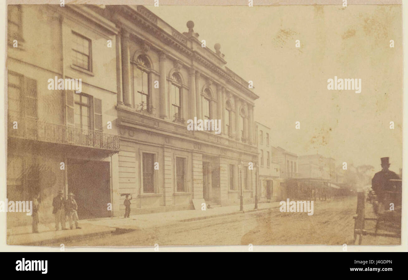 Die 1869 gegründete School of Arts in Sydney war eine bedeutende Bildungseinrichtung, die zum kulturellen und intellektuellen Leben der Stadt beitrug. Es bot verschiedene Programme an, die sich auf die Künste konzentrierten, um eine Gemeinschaft von Künstlern und Gelehrten zu fördern. Stockfoto