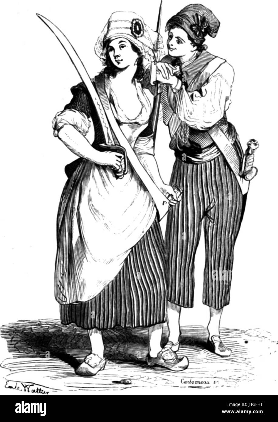 Sans Culottes Stockfoto