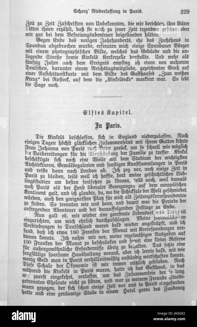 „Schurz Lebenserinnerungen“ ist eine Memoire von Carl Schurz, die seine Lebenserfahrungen beschreibt, einschließlich seiner Zeit als politische Figur, Aktivist und Immigrant nach Amerika im 19. Jahrhundert. Stockfoto