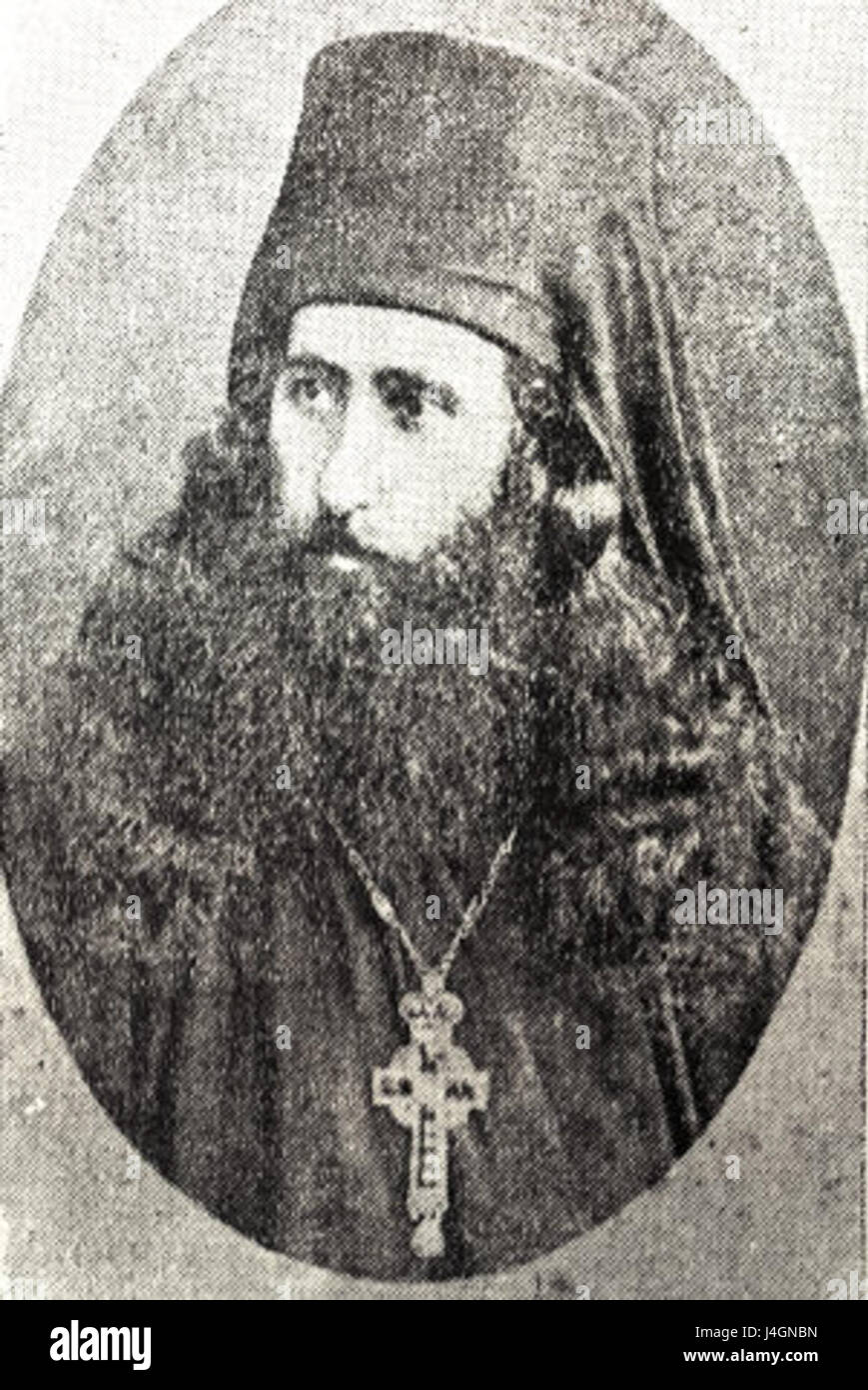 Serafim Ganou ist wahrscheinlich eine historische oder zeitgenössische Figur, möglicherweise ein Künstler, mit Beiträgen zu einem bestimmten Bereich, obwohl weitere Details seinen Hintergrund verdeutlichen würden. Stockfoto