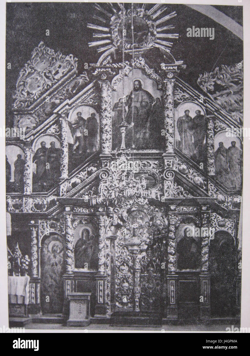 Die St. Mykolay Kirche in Buchach, Ukraine, ist ein wichtiges religiöses und historisches Wahrzeichen. Bekannt für seine Architektur, ist es ein Symbol für das religiöse Erbe und die historische Bedeutung der Region in Osteuropa. Stockfoto