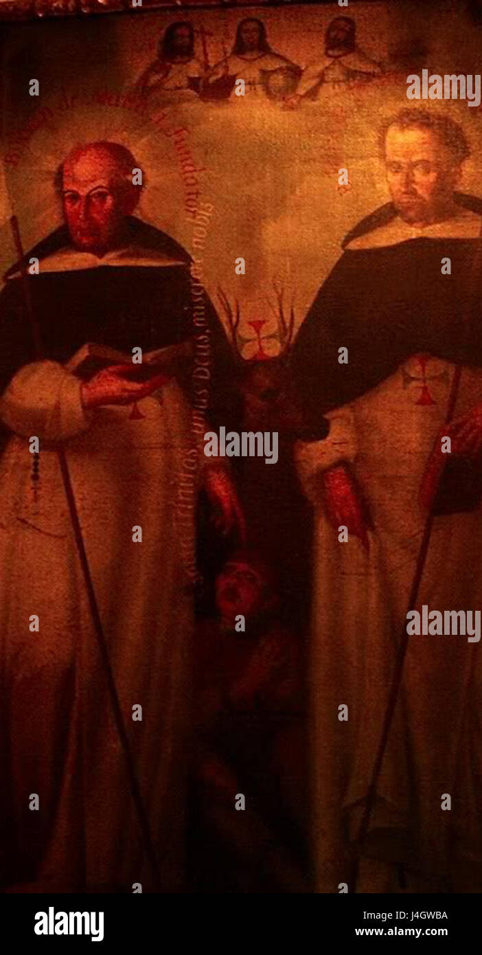 San Juan y San Felix ist wahrscheinlich eine historische oder religiöse Stätte, die sich auf die katholischen Heiligen Johannes und Felix bezieht. Dieser Titel bezieht sich auf eine Kirche, eine Stadt oder eine Feier, die nach diesen Heiligen benannt ist, die für christliche Traditionen von Bedeutung ist. Stockfoto