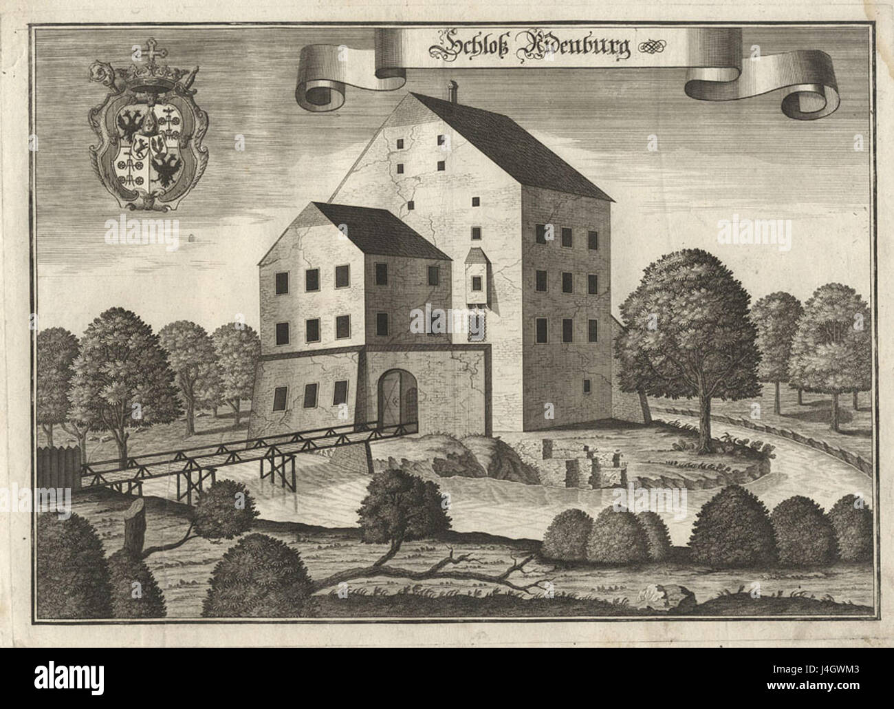 Schloss Riedenburg ist ein historisches Schloss in Bayern. Es wurde im Mittelalter erbaut und ist bekannt für sein architektonisches Design und seine Rolle in der regionalen Geschichte als Festung und Adelssitz. Die Burg bietet Einblicke in mittelalterliche deutsche Architektur und feudales Leben. Stockfoto