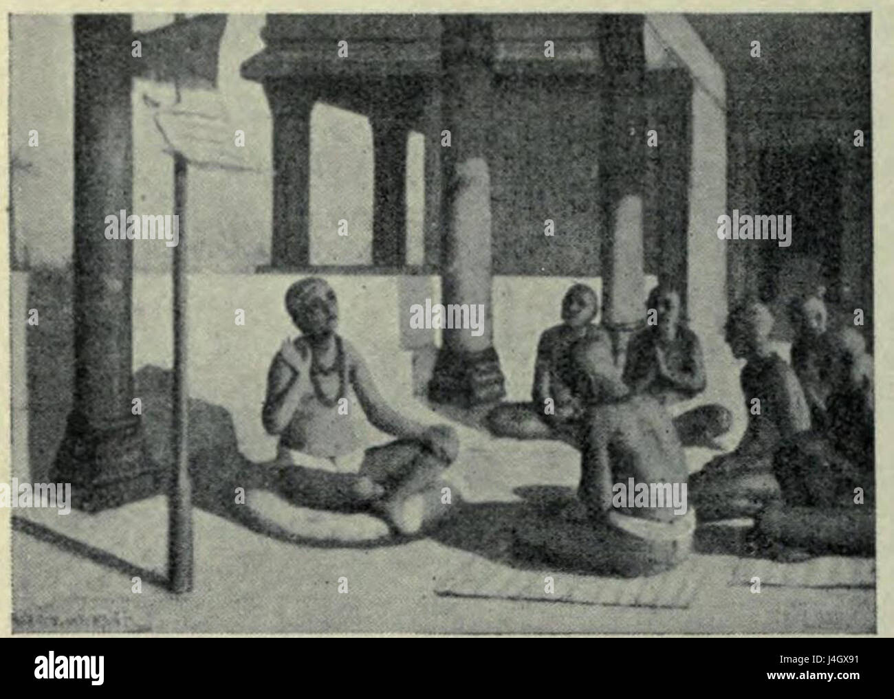 Sankaracharya spricht der Gott eines A.D. 815 Stockfoto