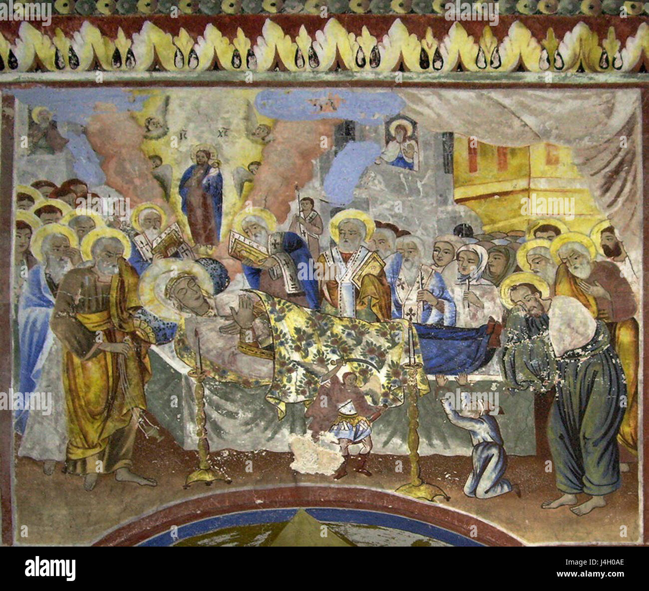 Saint Demetrius Panorama Kalapot Fresco 05 Stockfoto