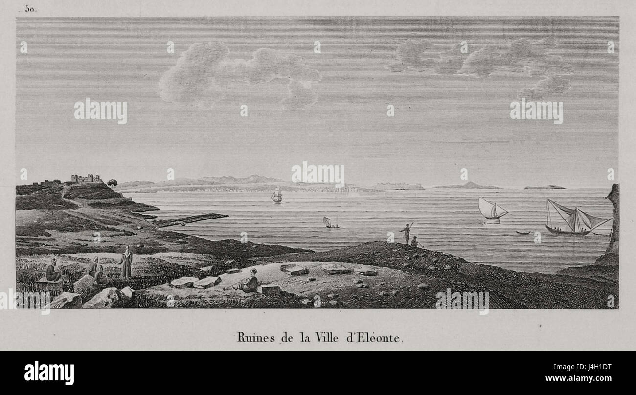 Ruines De La Ville d'Eleonte Choiseul Gouffier Gabriel-Florent-Auguste De 1822 Stockfoto