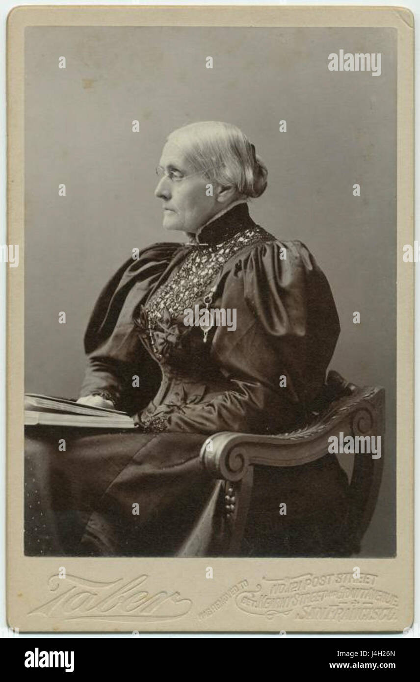 Susan B Anthony von Taber c1895 Stockfoto