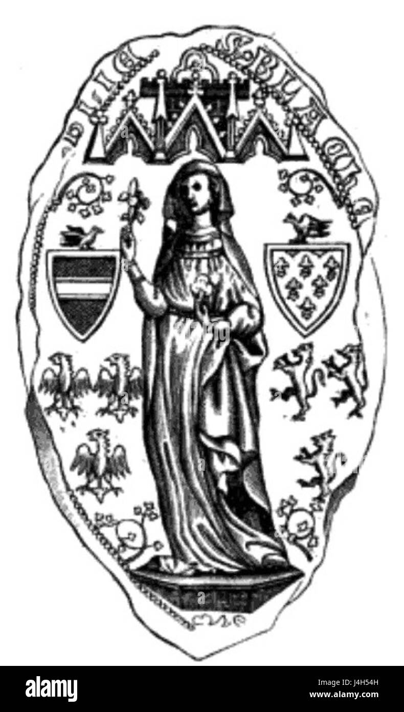 Siegel der Blanche von Frankreich, Herzogin von Österreich Stockfoto
