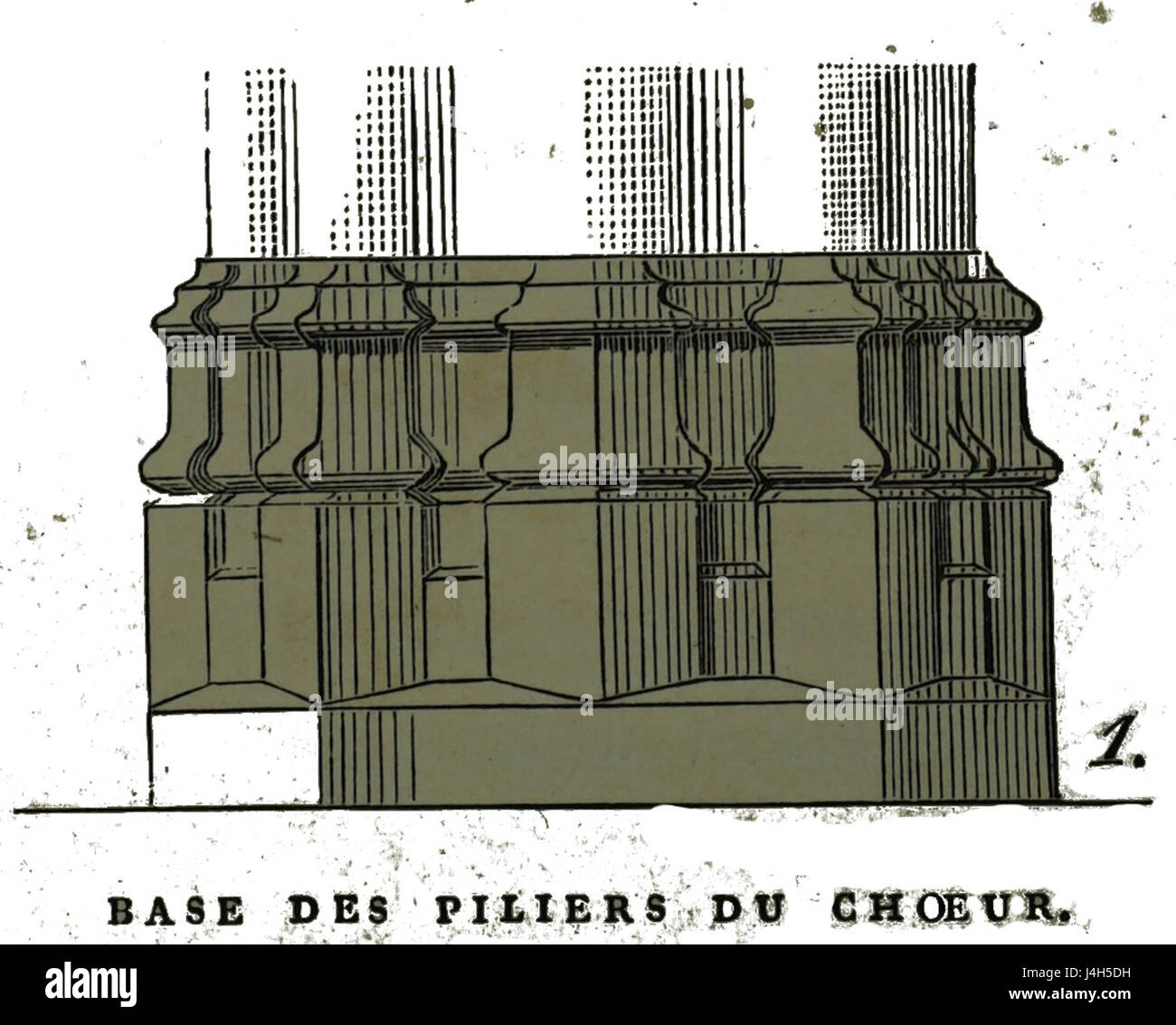 Ein Bild eines Monumentalstützpunktes in Sainte-Maure mit einer Säule und einem Statuendenkmal, möglicherweise in Bezug auf historische Architektur oder Denkmäler der Region. Stockfoto