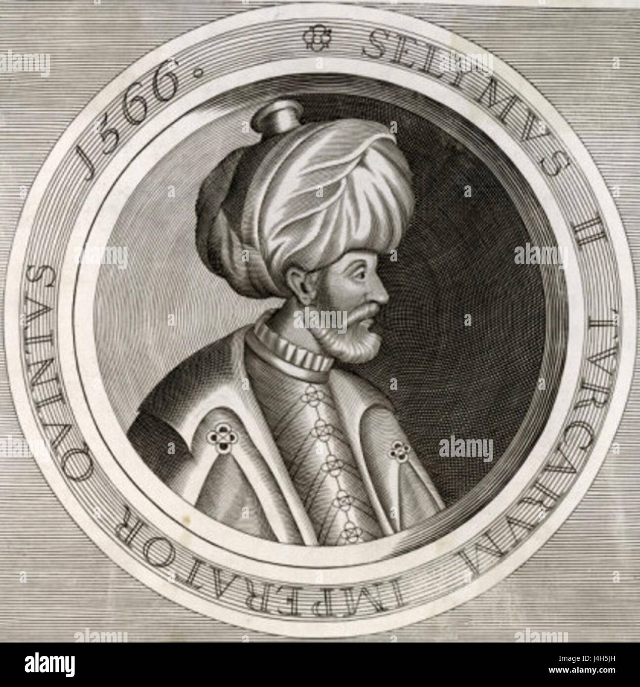 Selim II Sari, die Blonde oder die Sot Sultan der Türkei (1566-74) genannt Stockfoto