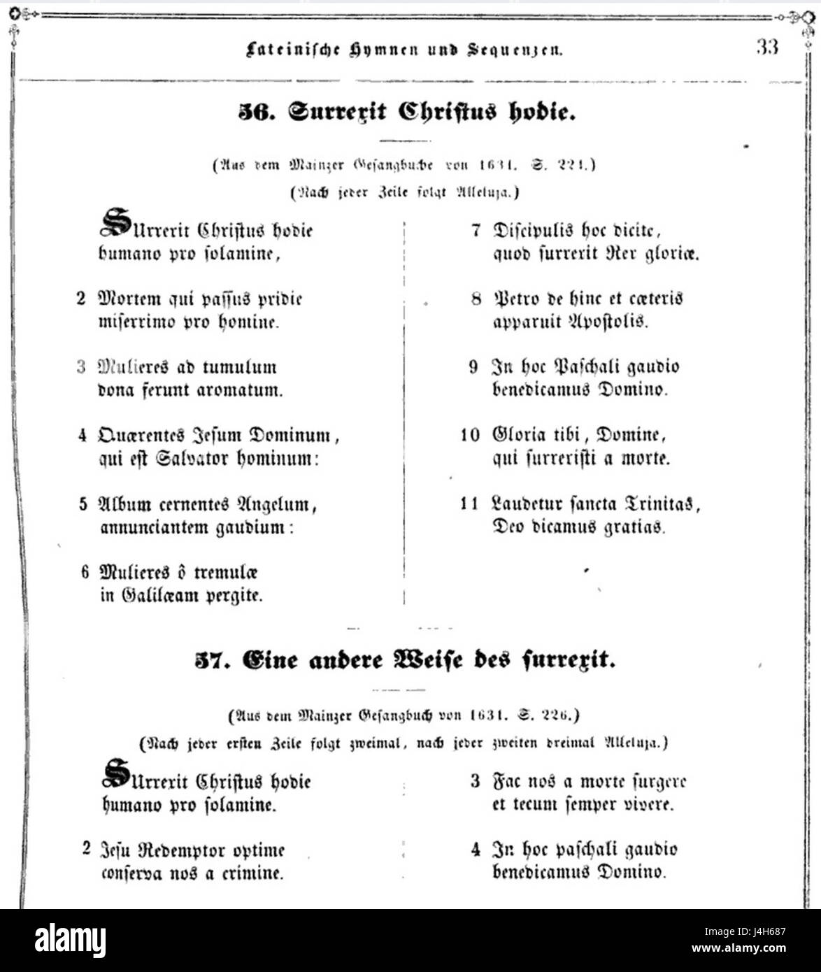 Surrexit Christus hodie Stockfoto