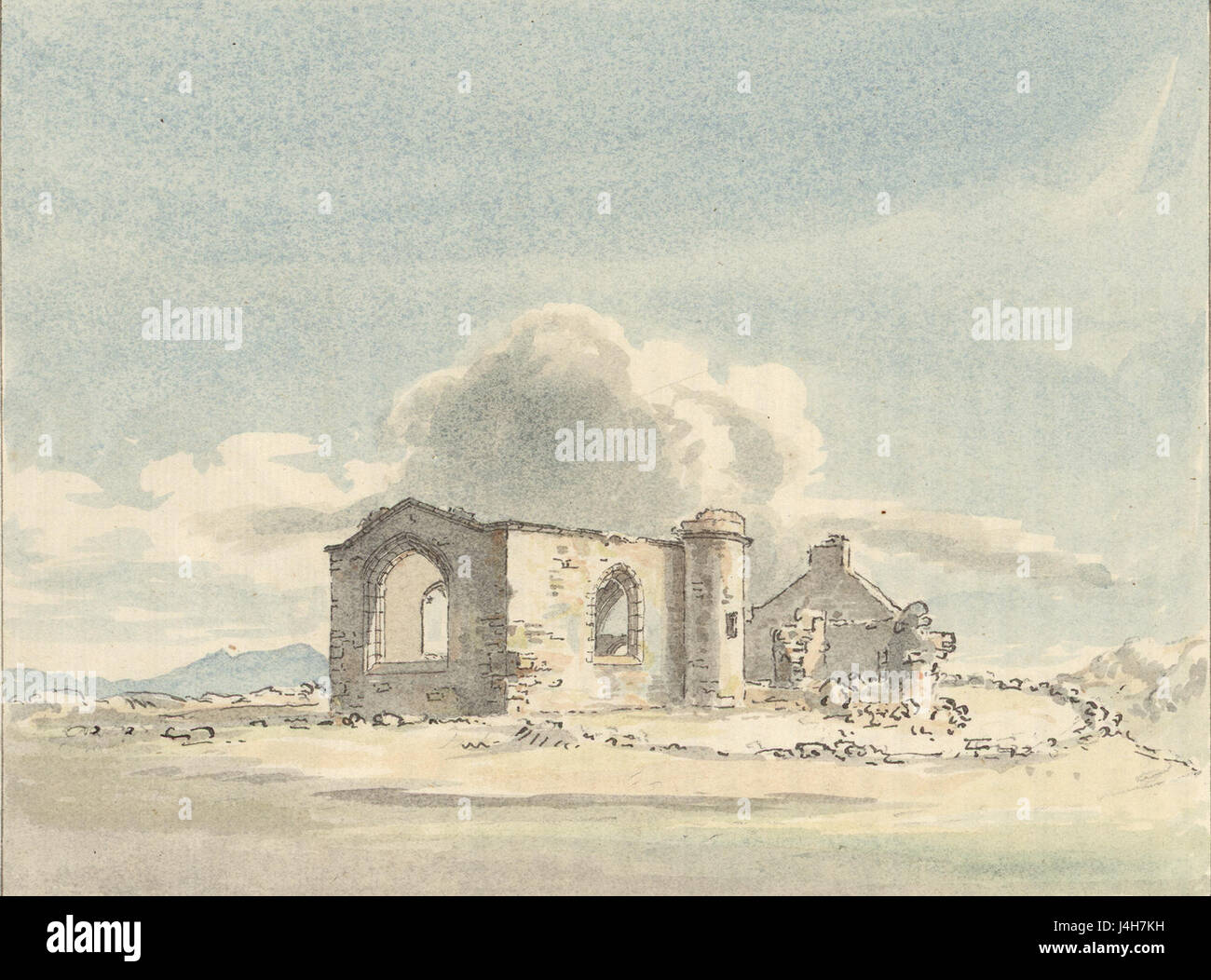 Ruinen von Llanddwyn, Anglesey Stockfoto