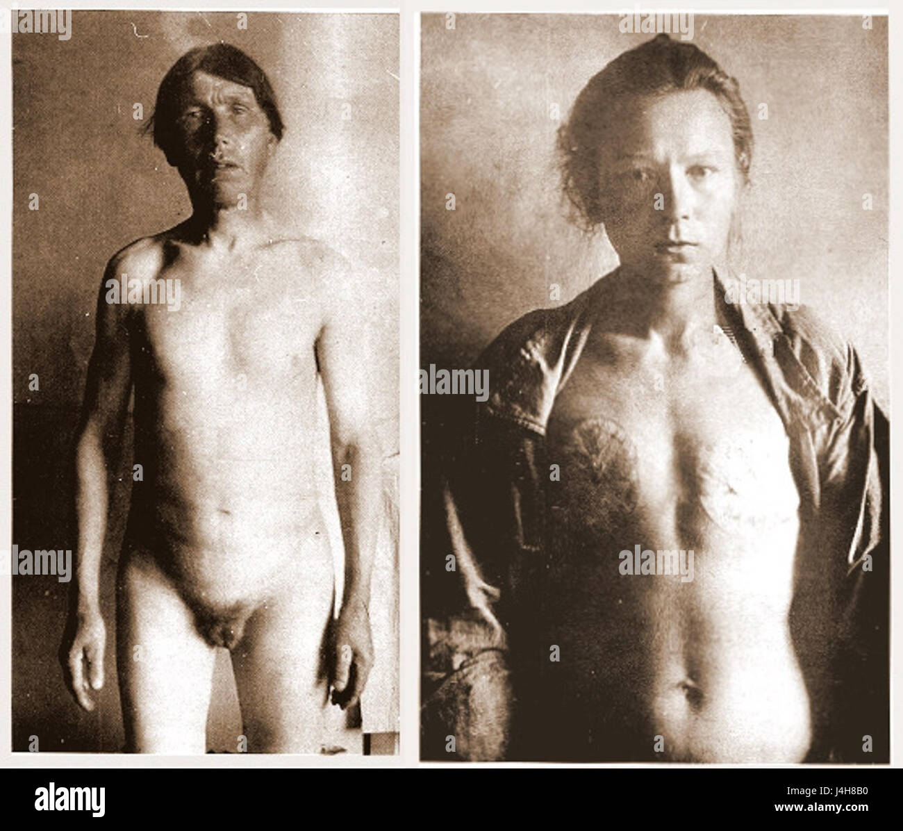 Skoptsy Mann und Frau Stockfoto