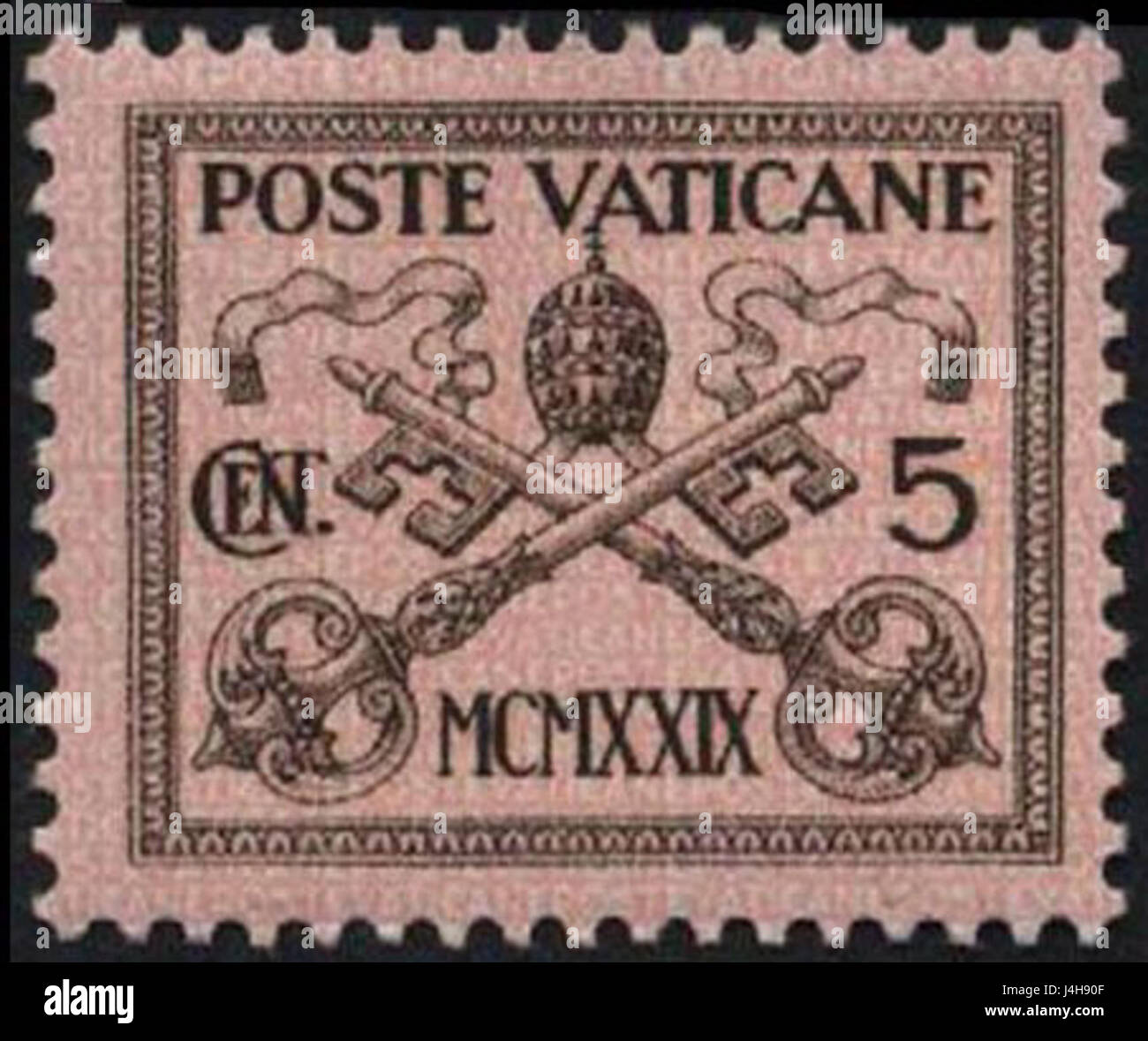 StampVatican1929Michel1 Stockfoto