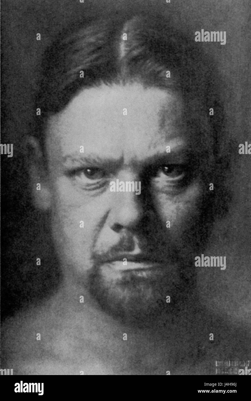 Dies bezieht sich auf ein detailliertes Werk von Sascha Schneider aus dem Jahr 1904, das sich möglicherweise auf ein bestimmtes Thema innerhalb seines künstlerischen Stils konzentriert. Schneider war bekannt für seine expressionistischen Werke, die oft die menschliche Form darstellten. Stockfoto