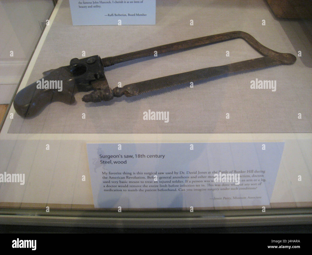 Operateurs sah von Dr. David Jones in der Schlacht von Bunker Hill Old State House Museum, Boston, MA IMG 6694 Stockfoto