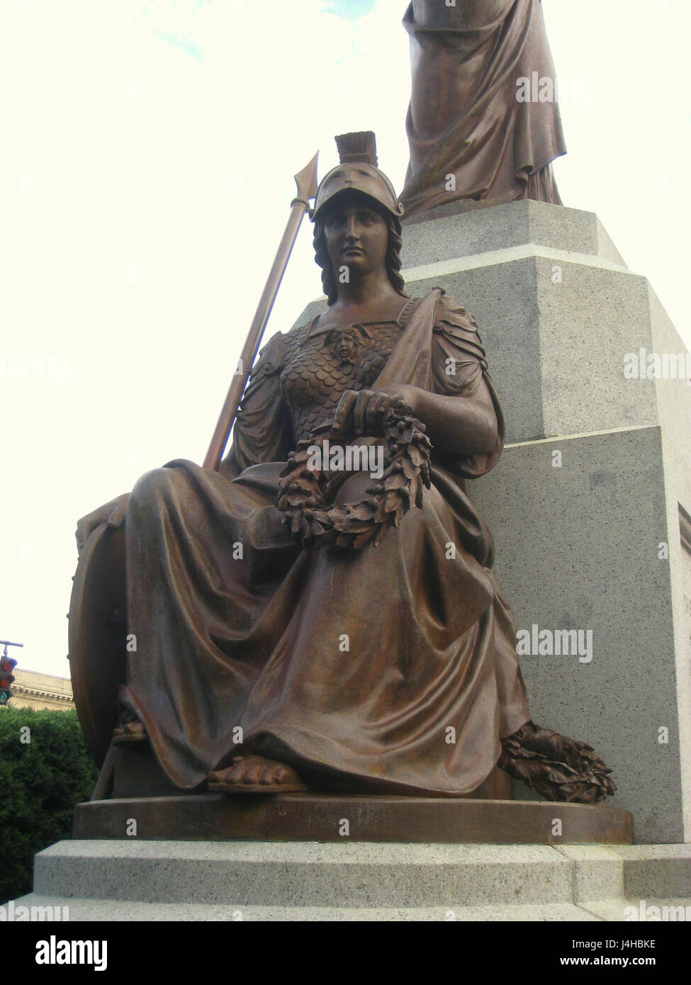 Das Soldiers' Monument in Lynn, Massachusetts, ist ein Denkmal für diejenigen, die im Amerikanischen Bürgerkrieg gedient haben. Es ist eine Hommage an die Opfer, die Soldaten in dieser entscheidenden Periode der US-Geschichte gebracht haben. Stockfoto