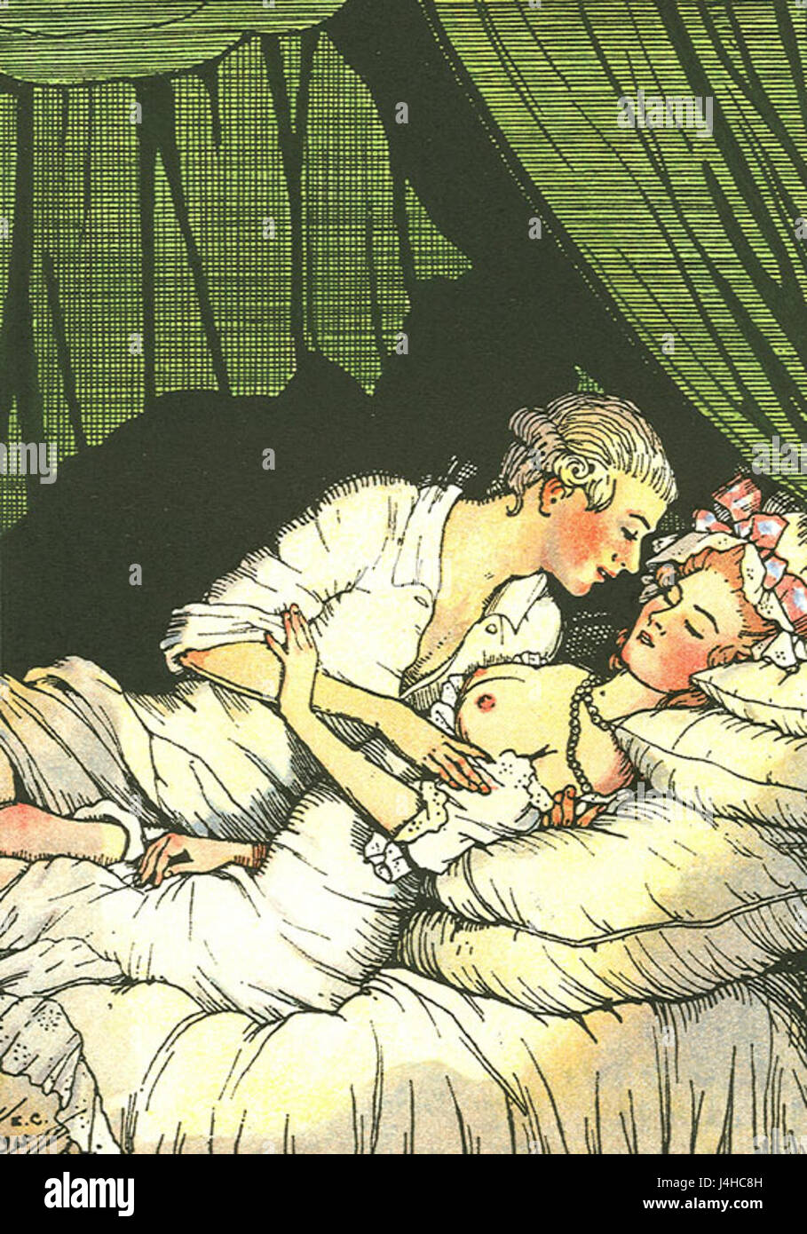 Somovs „Galant 1“ ist eine farbenfrohe Darstellung in seinem charakteristischen Stil, die die Eleganz und Raffinesse der russischen Kunst des 19. Jahrhunderts einfängt. Stockfoto