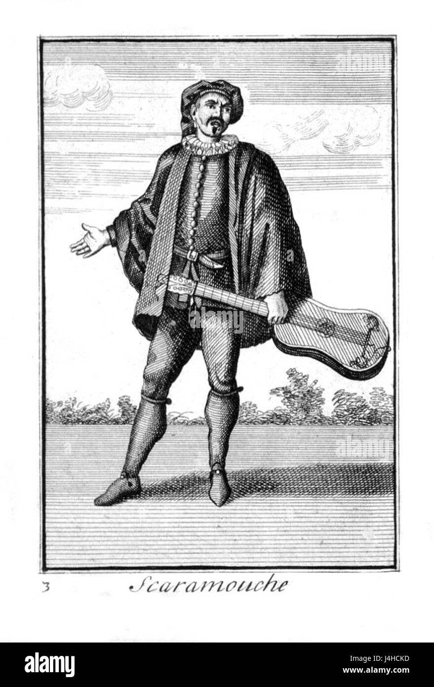 Scaramouche Fiorilli Stockfoto