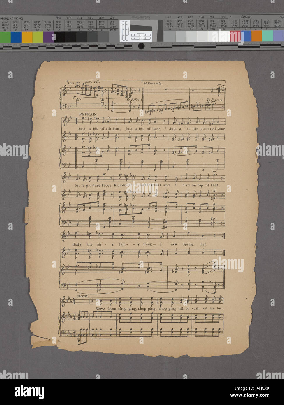 „Song of Spring Fashions“ bezieht sich auf eine Sammlung von Modeillustrationen aus dem frühen 20. Jahrhundert, die Frühlingsstile in einer Zeit lebendiger Designinnovationen in der Mode zeigen. Stockfoto