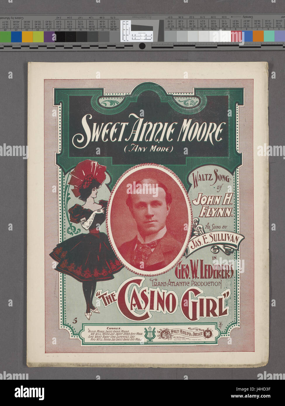 „Sweet Annie Moore“ bezieht sich auf eine historische Figur oder ein Ereignis, wahrscheinlich in Verbindung mit Annie Moore, dem ersten Einwanderer, der 1892 Ellis Island durchquerte und mit der Hades-Sammlung in NYPL in Verbindung stand. Stockfoto