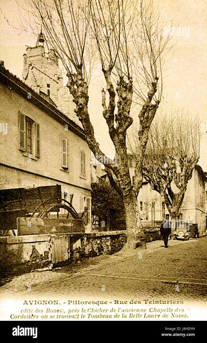 Rue des Teinturiers Dite rue des Roues Stockfoto