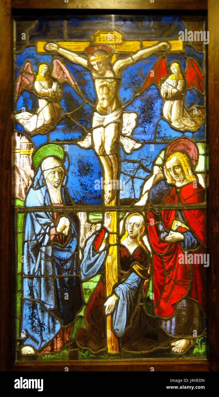 Szenen aus der Passion des Christus die Kreuzigung, Loisy En Brie, Frankreich, c 1460 1480 Nelson Atkins Museum of Art DSC08483 Stockfoto