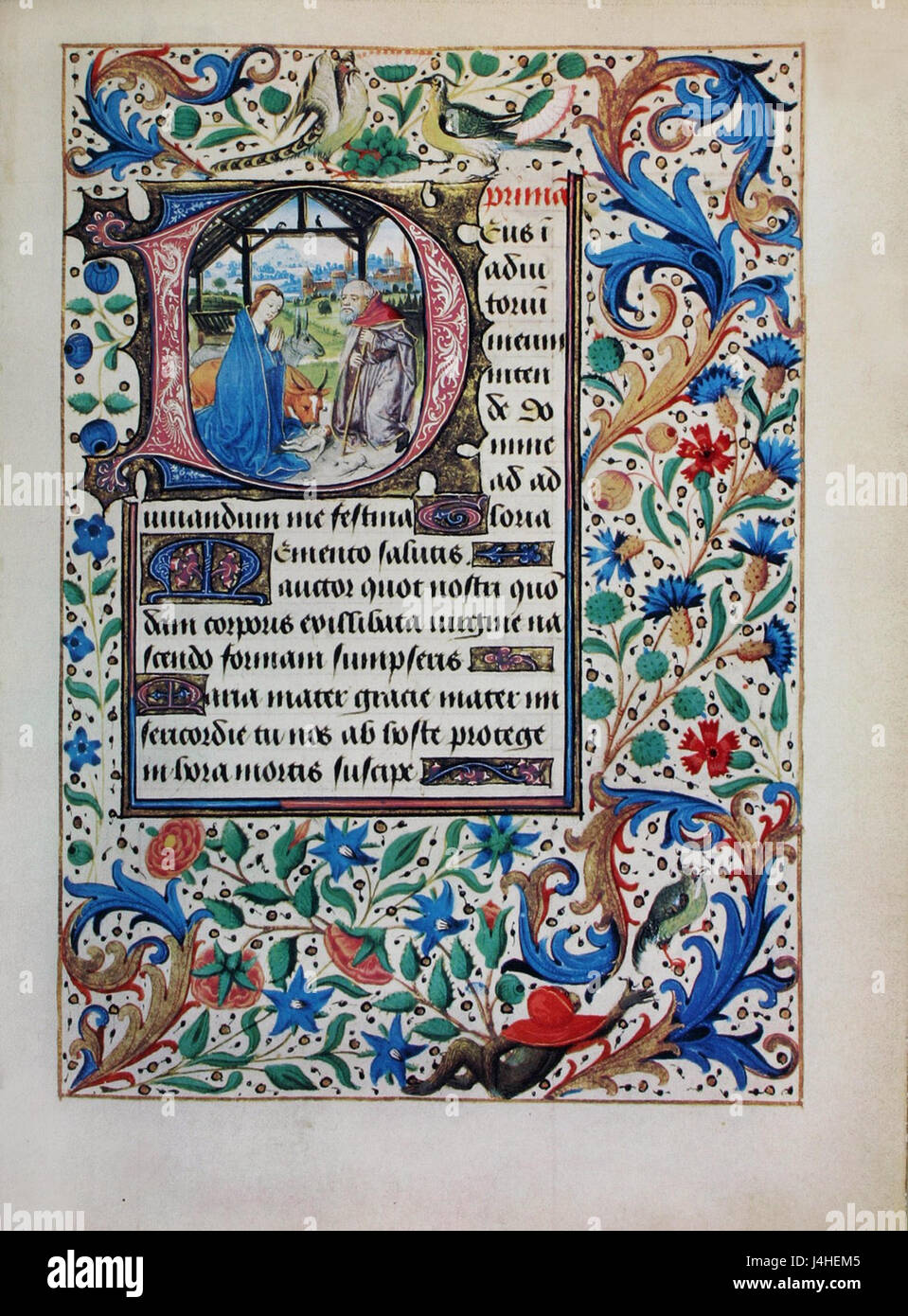 Die "Stunden der Maria von Burgund" (Wien Cod. 1857) zeigt die Geburt Christi in exquisiter Detaildarstellung mit mittelalterlicher Manuskriptkunst und religiöser Ikonographie. Diese beleuchtete Handschrift stammt aus dem 15. Jahrhundert. Stockfoto Die "Stunden der Maria von Burgund" (Wien Cod. 1857) zeigt die Geburt Christi in exquisiter Detaildarstellung mit mittelalterlicher Manuskriptkunst und religiöser Ikonographie. Diese beleuchtete Handschrift stammt aus dem 15. Jahrhundert. Stockfoto