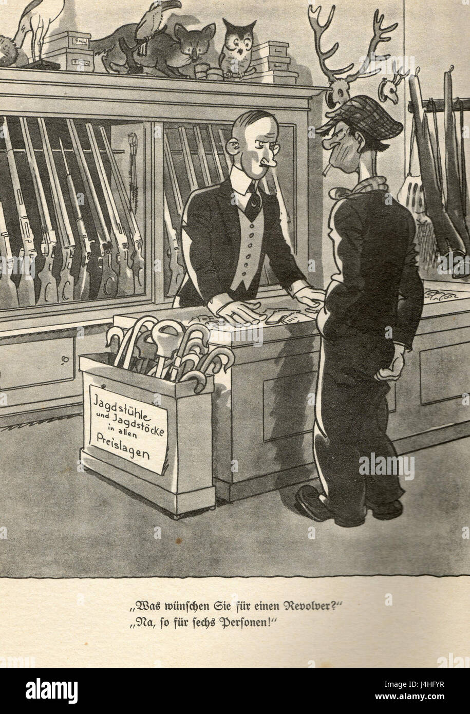 Eine satirische Karikatur des deutschen Soziologen Georg Simmel, die seine Ansichten zu sozialen Fragen und menschlichem Verhalten durch humorvolle Bildende Kunst veranschaulicht. Stockfoto