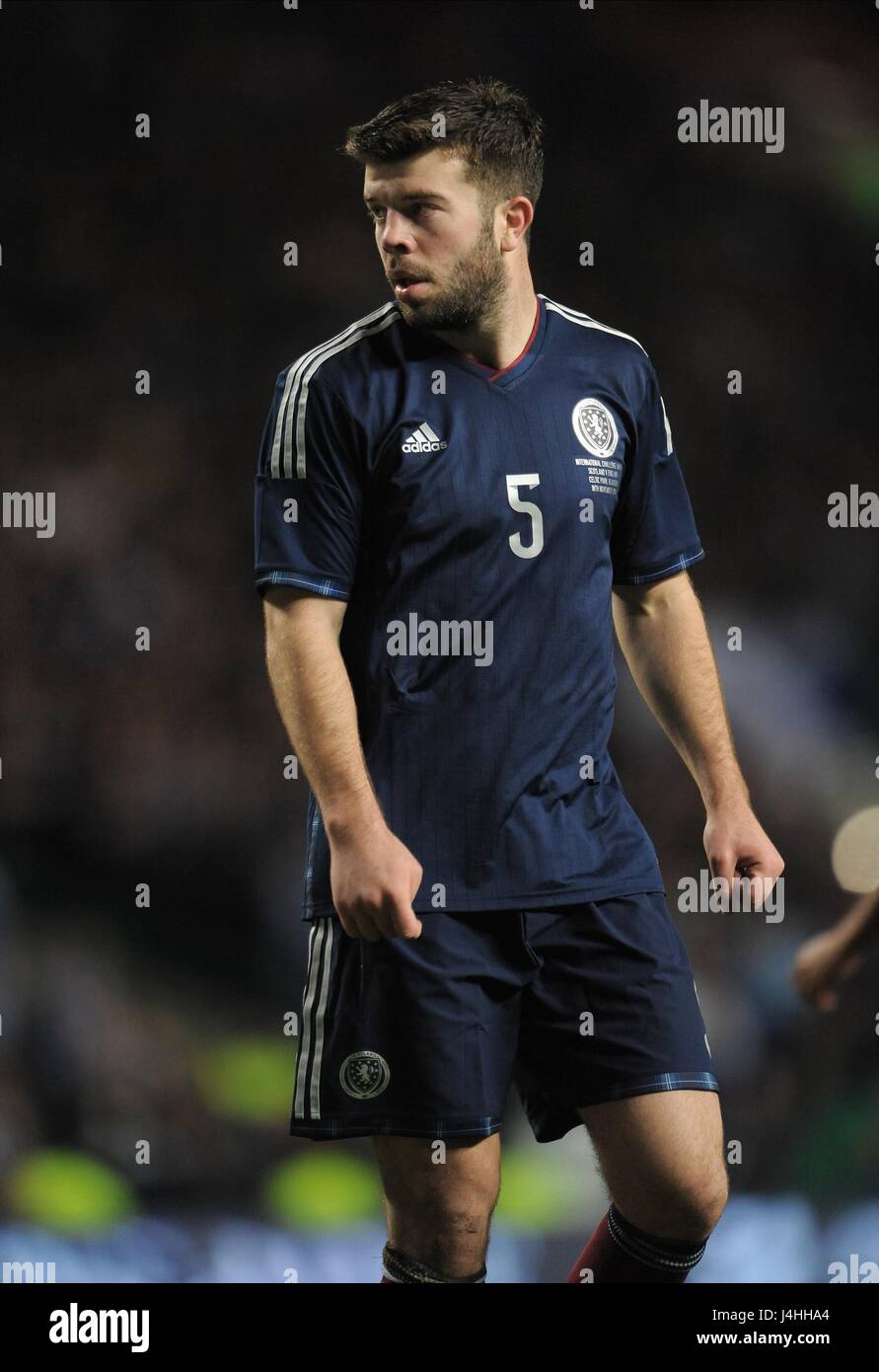 HANLEY BLACKBURN ROVERS FC Schottland & BLACKBURN ROVERS FC CELTIC PARK GLASGOW Schottland 18. November 2014 zu gewähren. Stockfoto