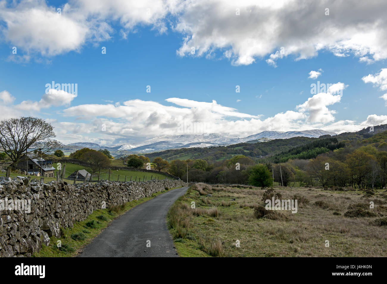 Kate in Snowdonia.  Die Wanderung Theresa ging Mai vor dem Aufruf der Wahl im Jahr 2017 Stockfoto