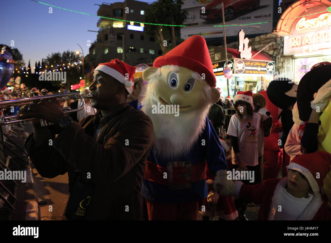Israel, Galiläa, Weihnachtsfeiern in Nazareth Stockfoto