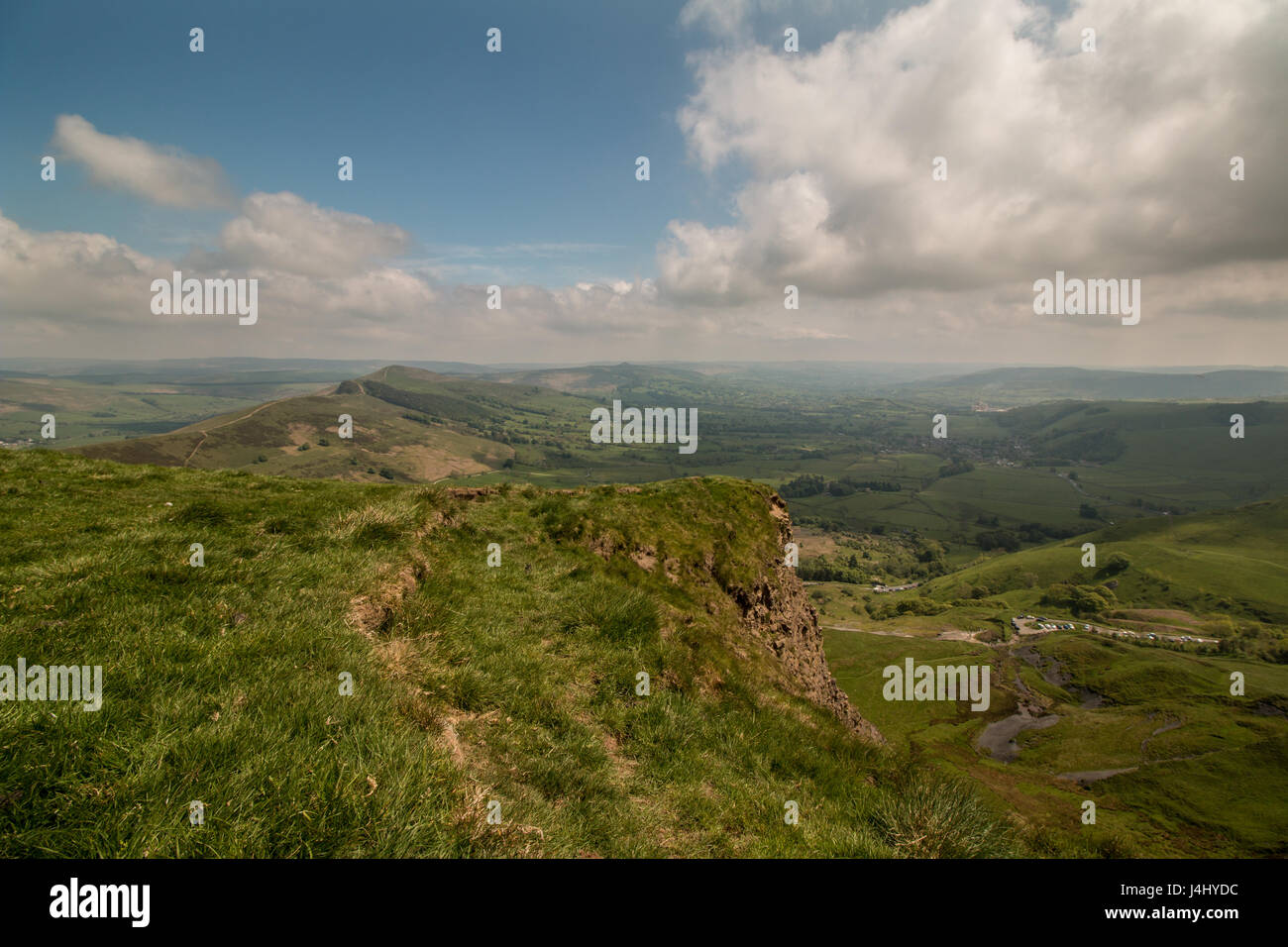 Blick vom Mam Tor, Hope Valley, Peak District Stockfoto