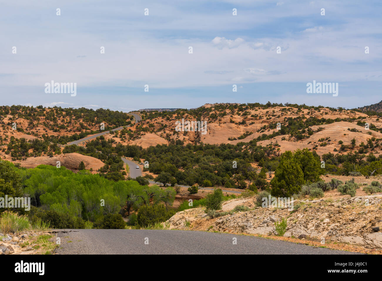 Landschaftlich schöne Strecke in den Canyon und Mesa Land des südlichen Utah Stockfoto