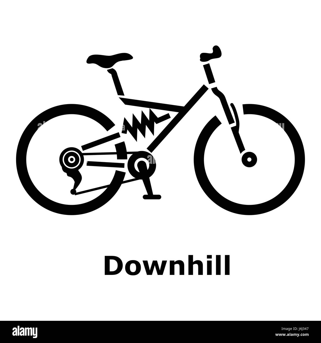 Downhill Fahrrad Symbol, einfachen Stil Stock Vektor