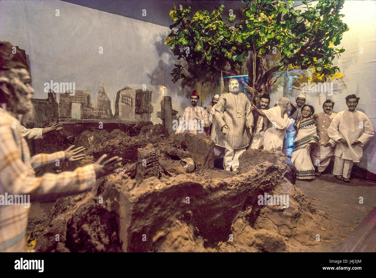 Einblicke von Mahatma Gandhi in Patna für kommunale Raserei der Hindu und Moslem, Indien, Asien Stockfoto