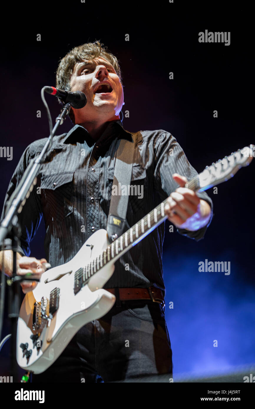 Jim Adkins, führt Leitung Vocalist von Jimmy Eat World auf 2017 Beale Street Music Festival in Tom Lee Park in Memphis, Tennessee am 5. Mai 2017. Stockfoto
