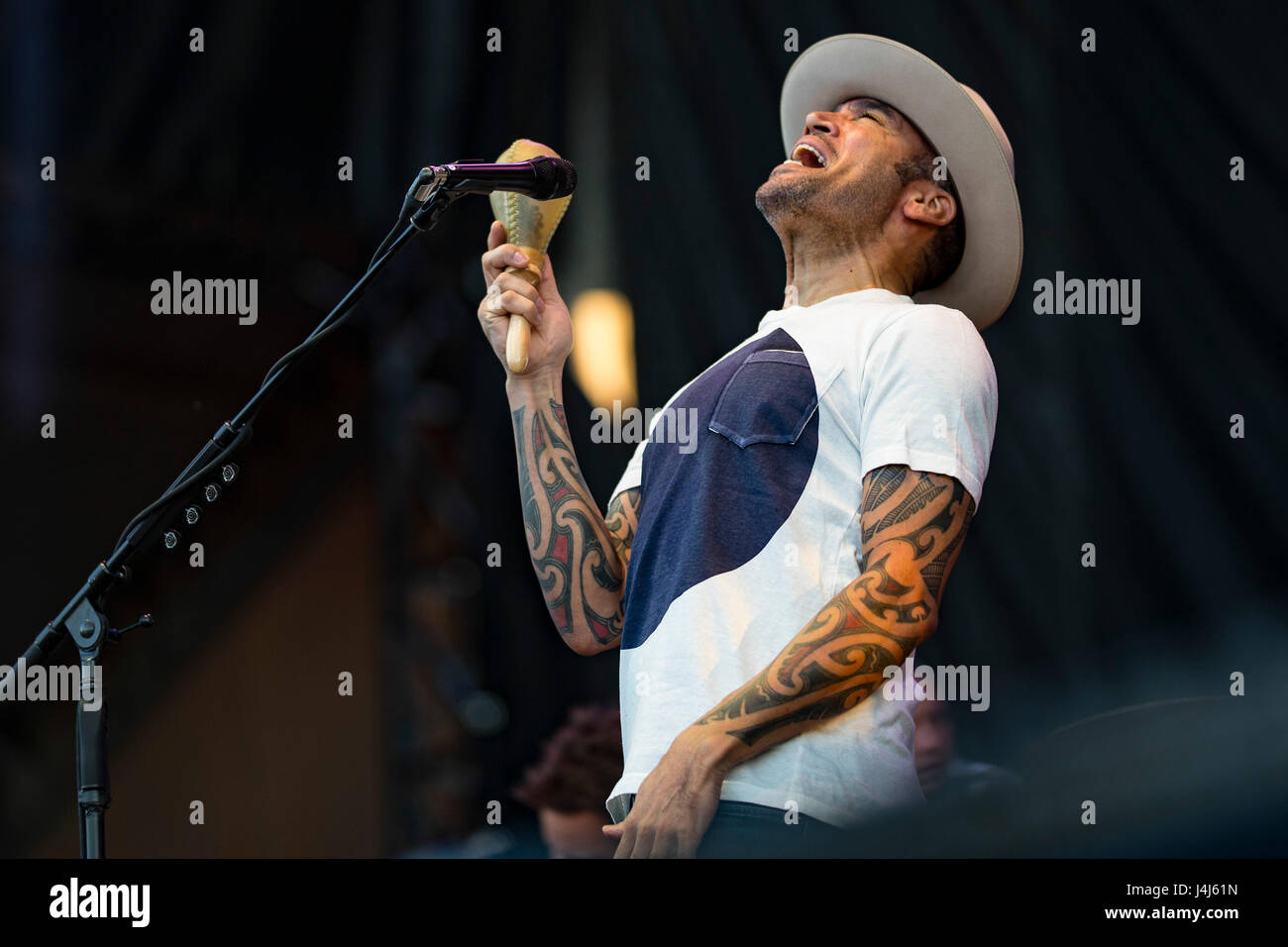 Ben Harper führt auf 2017 Beale Street Music Festival in Tom Lee Park in Memphis, Tennessee am 7. Mai 2017. Stockfoto