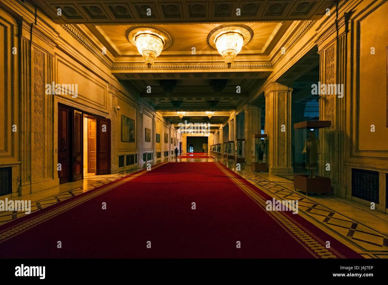 Stock Foto - Innere des Palastes des Parlaments in Bukarest, der Hauptstadt von Rumänien Stockfoto